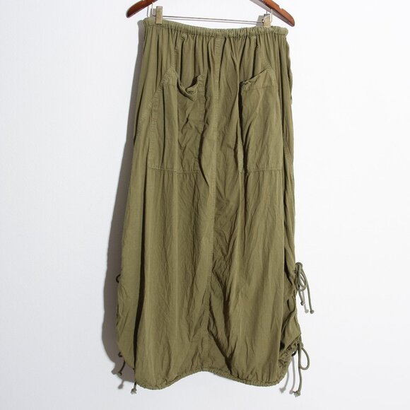 Free People Picture Perfect Parachute Skirt Avocado Tree Green Cotton Size Small - Picture 11 of 14